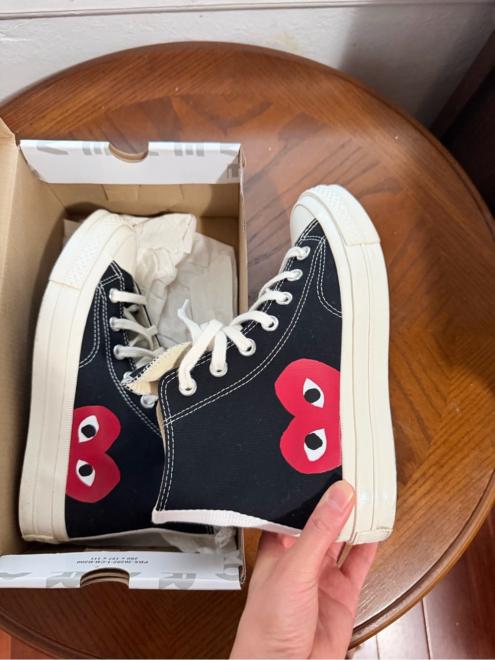 Comme des Garçons Black High-Top Sneakers size 6 women’s (run big fits like 6.5)